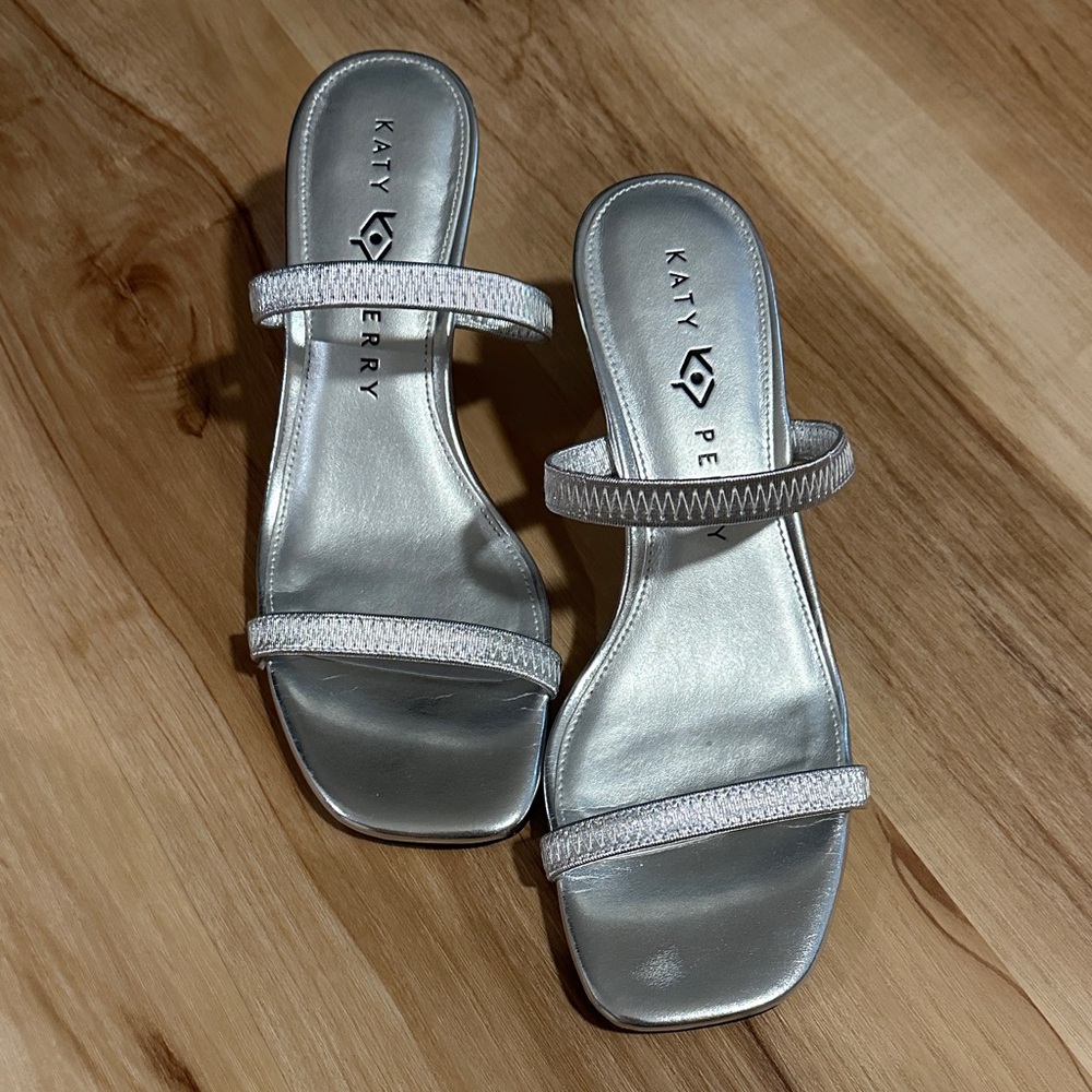 Katy Perry Collections Metallic Silver Sandals